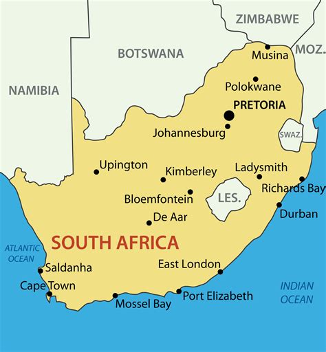 all capital cities in south africa